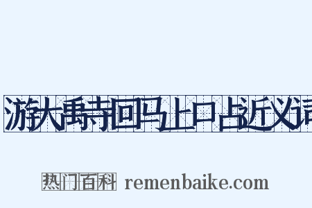 游大禹寺回马上口占近义词是什么意思的图片